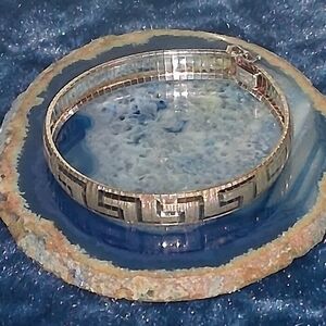 Stylish Silver Geometric Bracelet